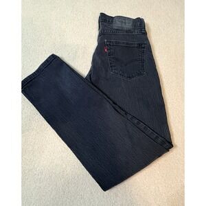 Levi's Jeans Women's Regular 29x30 Black Classic 5-Pocket Leather Patch Red Tag